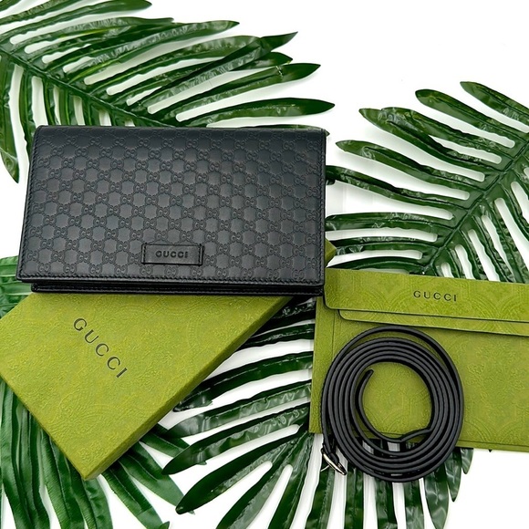 Gucci Handbags - Gucci Womens GG Logo Black Wallet Crossbody Handbag original box, care cards.